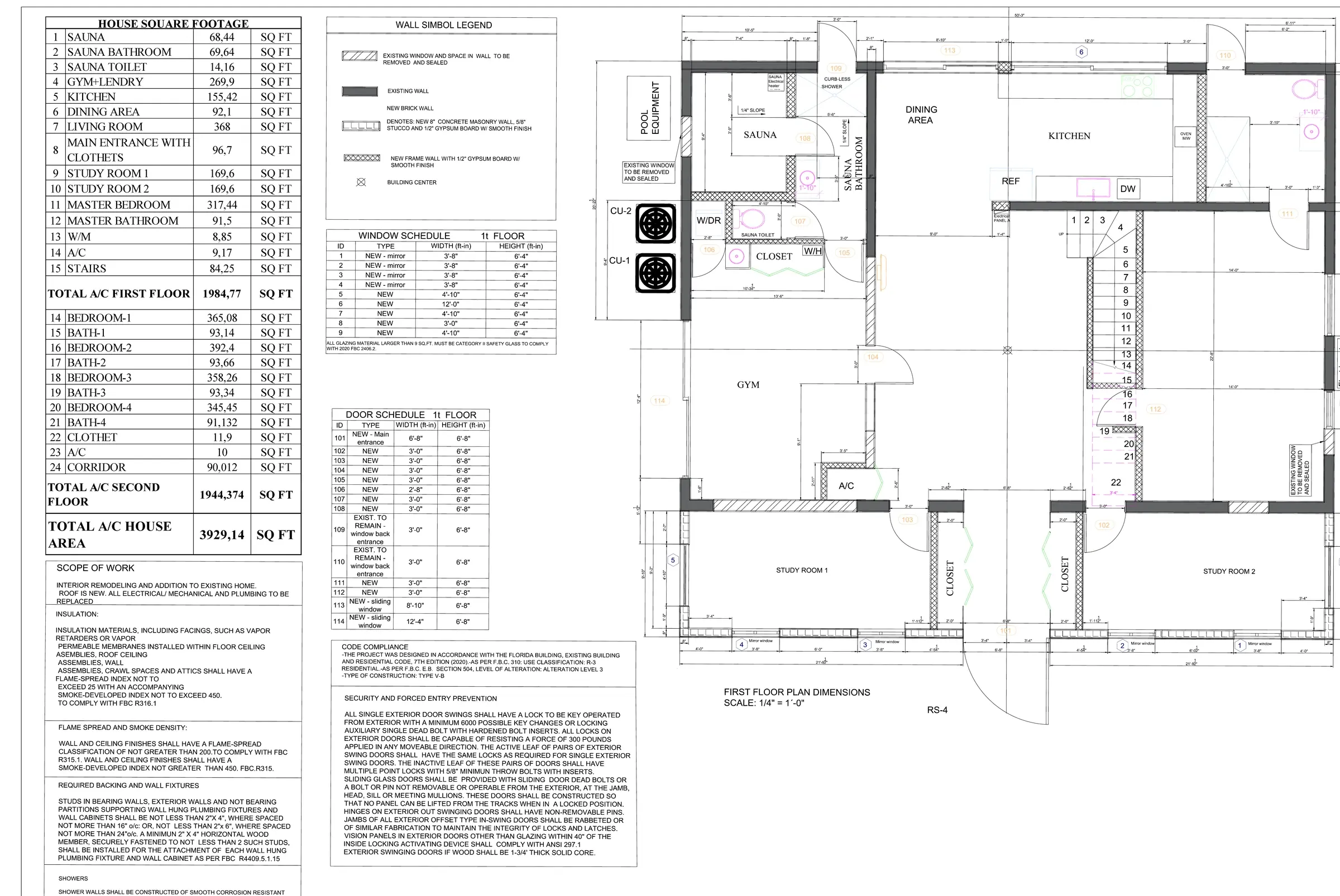 First-floor residential renovation and systems plan